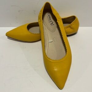 Caprice Ballet Yellow Slip Ons - Size 7